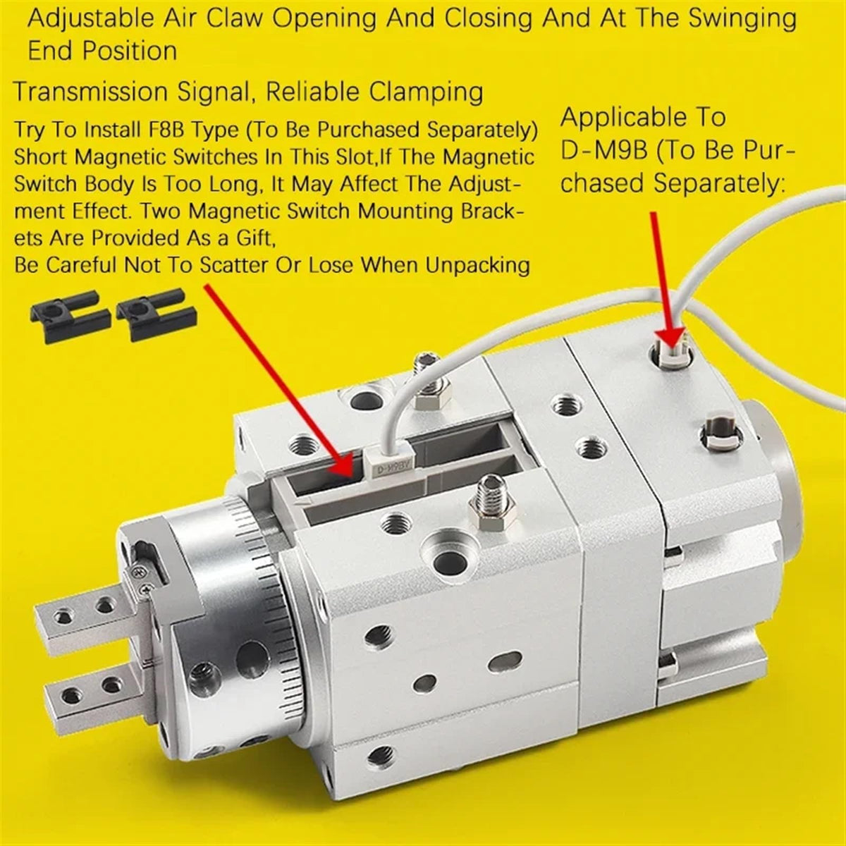 Rotary Actuators Air Grippers Angular Style Pneumatic Cylinder MRHQ10 MRHQ16 MRHQ20 MRHQ25(MRHQ10D-90S-N)