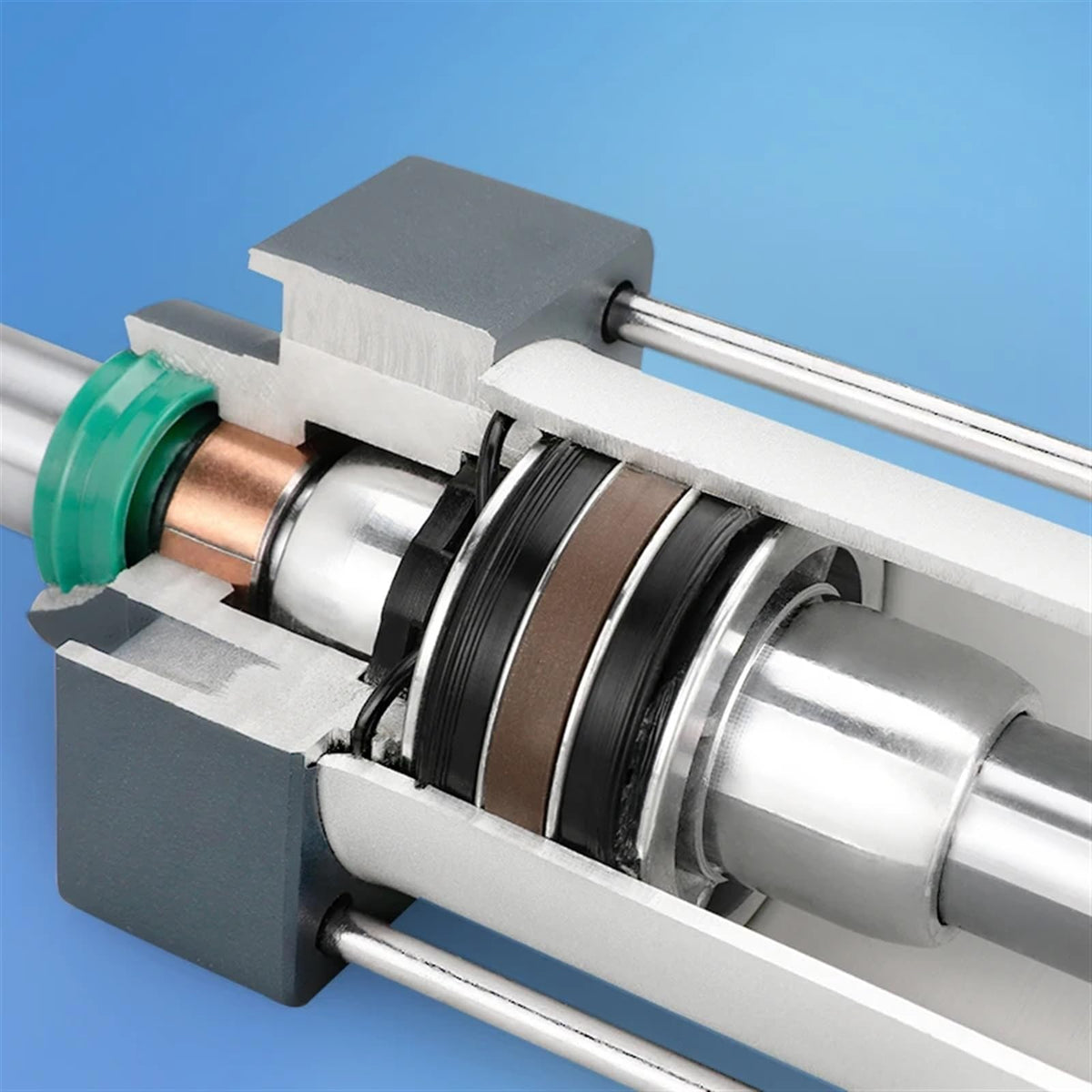 1pcs Series Bore32/40/50/63/80/100 Pneumatic Air Cylinder Dual-axis Double Acting Type(Bore63mm,Stroke25-25)
