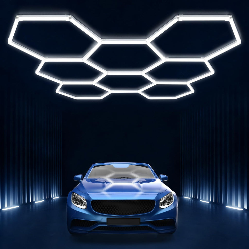Hexagon led Lights: DIY Ceiling LED Light Hexagon Garage Lights 63070LM