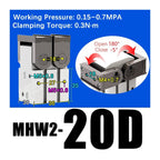 1pcs MHW2 Air Gripper Pneumatic Finger 180° Angular Type Rack Pinion Type Air CylinderMHW2-20D/D1 MHW2-25D/D1 MHW2-25D MHW2-32D/D1(MHW2-20D)