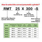 Cylinder RMT Series Long Stroke Magnetic Coupling rodless Cylinder RMT Bore 16mm, Bore 20mm-100/200300/400/500S(Stroke 400mm,Bore 16mm)