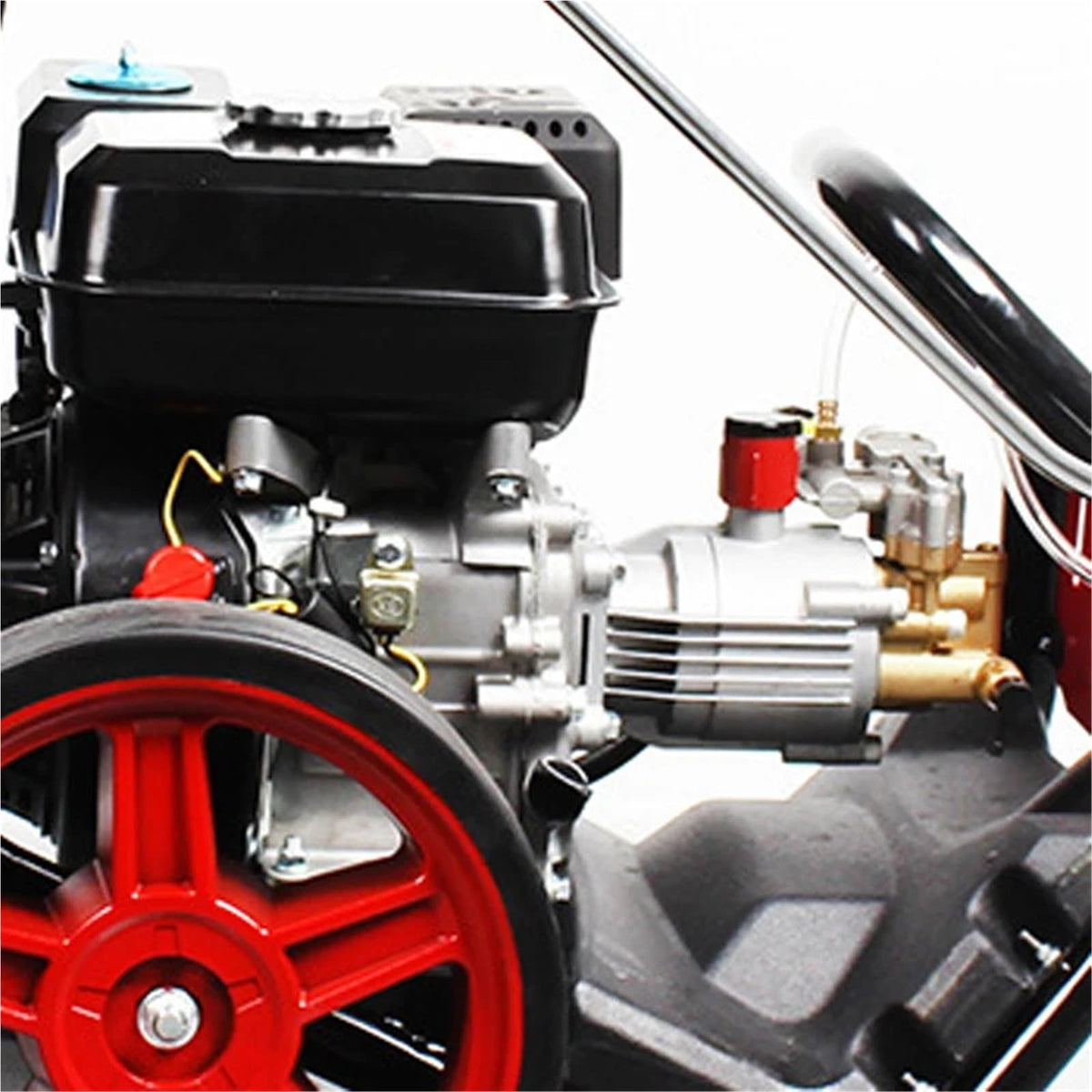 Windshield Check Valves P180 Copper Motor High Pressure Plunger Pump 2610-3000PSI Gasoline Engine Flushing Pump Head Cleaning Machine