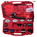 Coolant Pressure Tester kit 14 Pieces of Water Tank Pressure Leak Detection Leak Tester Kit Antifreeze Coolant Vacuum Filling Pressure Changer Tool Plastic Vacuum Type Cooling System Kit
