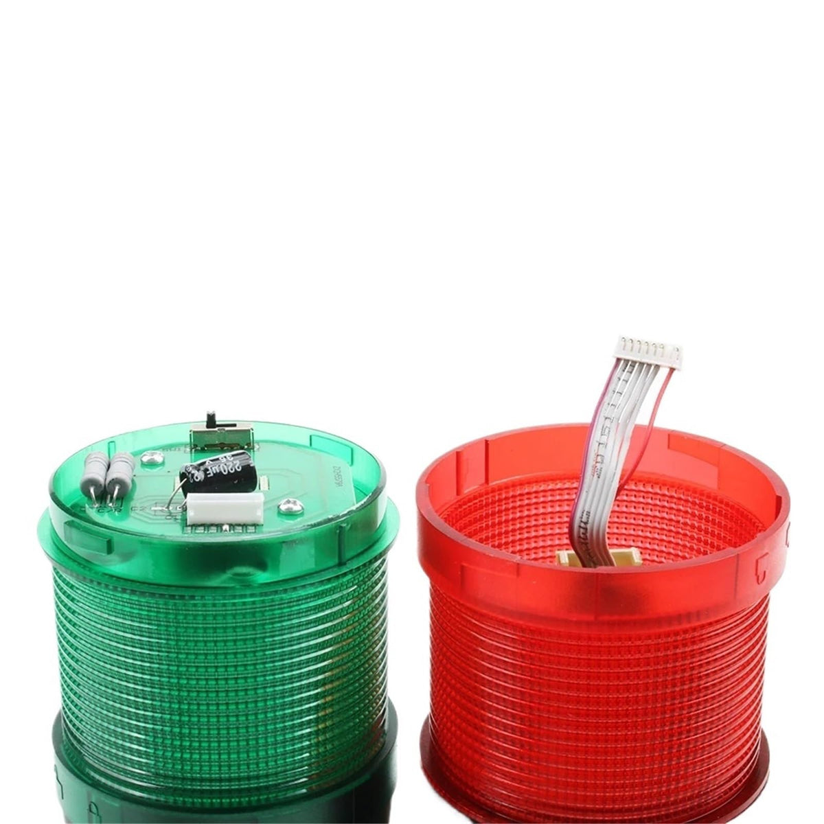 Multilayer Safety Industrial Stack Light LTP-70 3in1 Steady/Flash/Rotary Light Layer LED Lamp 12V 24V 220V 70mm Buzzer/no Sound(4 Layer Sound,12V)