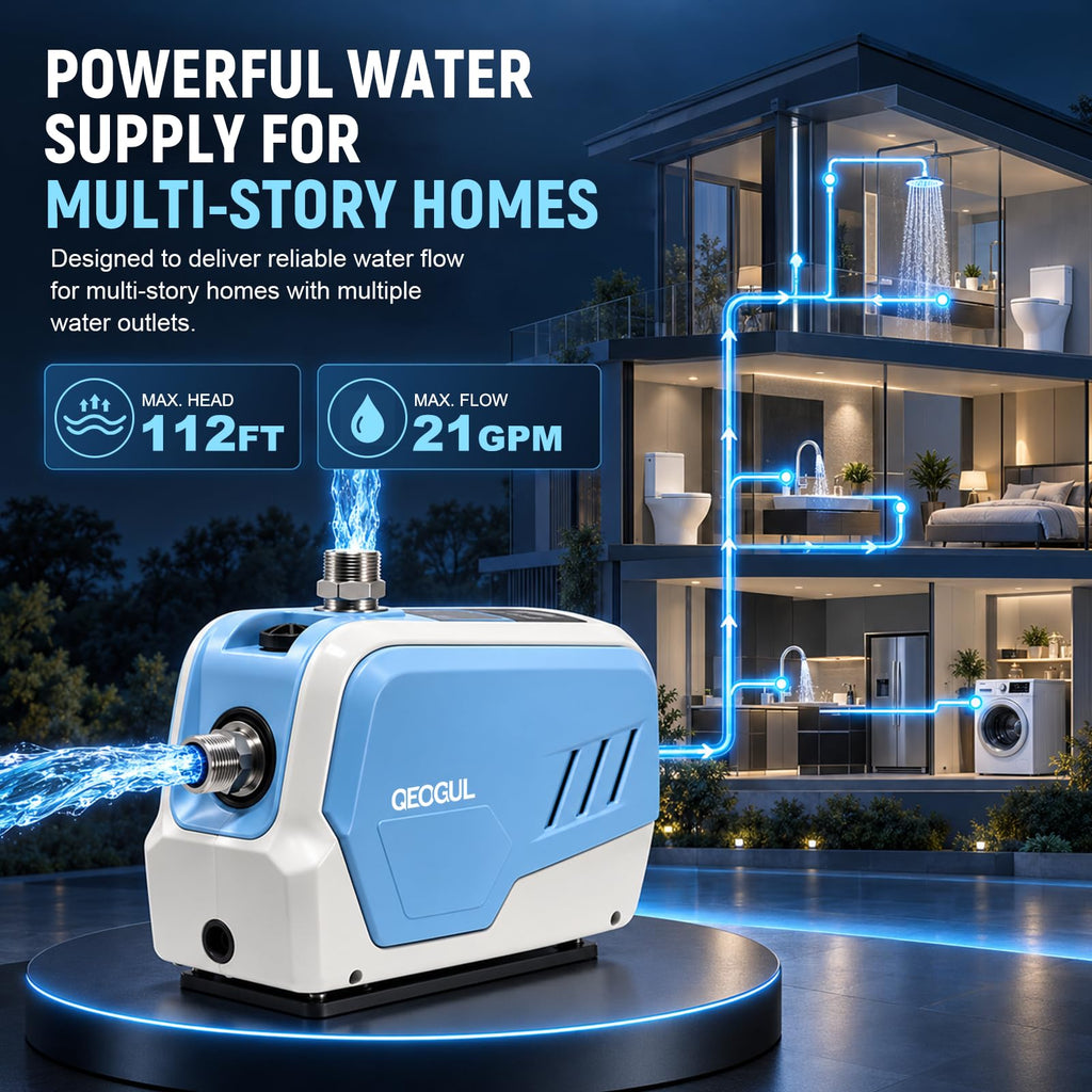 400W Whole House Water Pressure Booster Pump for Home Water Supply