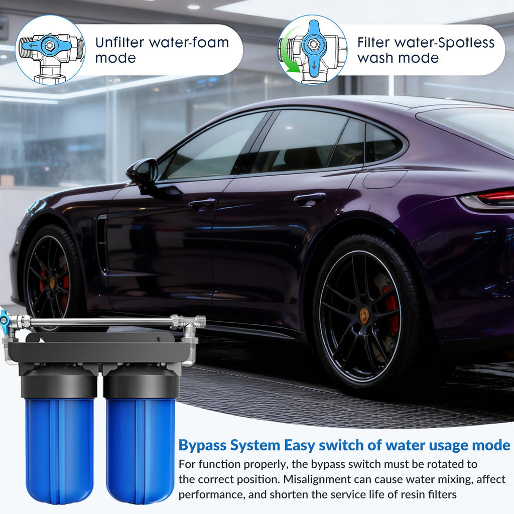 Spotless Water System for Car Wash with Bypass Switch,No Towel Drying