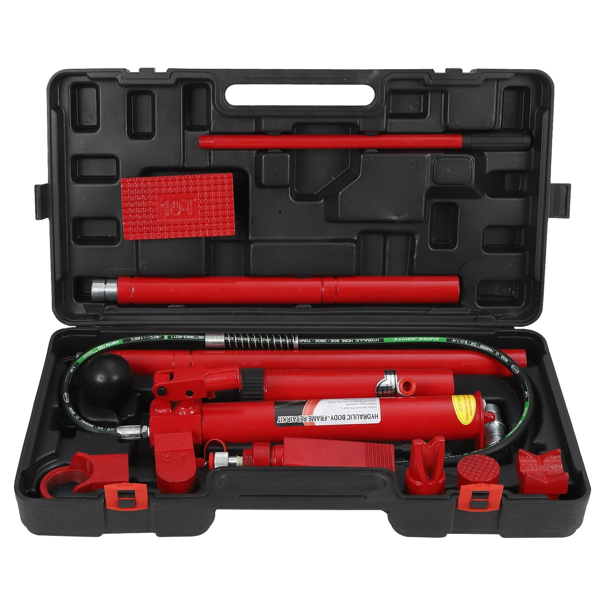 10 tons Hydraulic Kit with 4.7 Ft/1.4 m Oil Hose,Portable Hydraulic Jack for Hydraulic Equipment Construction