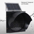 Solar Traffic Signals Signs Lights, LED Traffic Light, Yellow Traffic Warning Light, Flashing Light, Industrial LED Traffic Stop Light with Solar Panel, for Intersections, Roads, Toll Booths, Curves(4