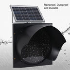 Solar Traffic Signals Signs Lights, LED Traffic Light, Yellow Traffic Warning Light, Flashing Light, Industrial LED Traffic Stop Light with Solar Panel, for Intersections, Roads, Toll Booths, Curves(4