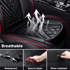 Full Set for Cadillac OPTIQ Seat Covers 2025-2027, Black-Red