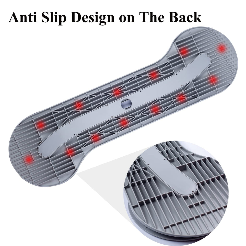Transfer Board with 360° Rotating Disk for Assisted Wheelchair Transfers, 400 lb Capacity