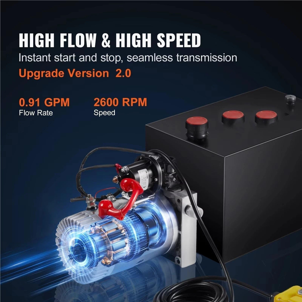 Low Profile Hydraulic Lifting Jack Hydraulic Pump 4 Quart Hydraulic Power Unit Single Acting Dump Trailer Pump Max Relief Pressure Dump Trailer Car Hydraulic Pumps