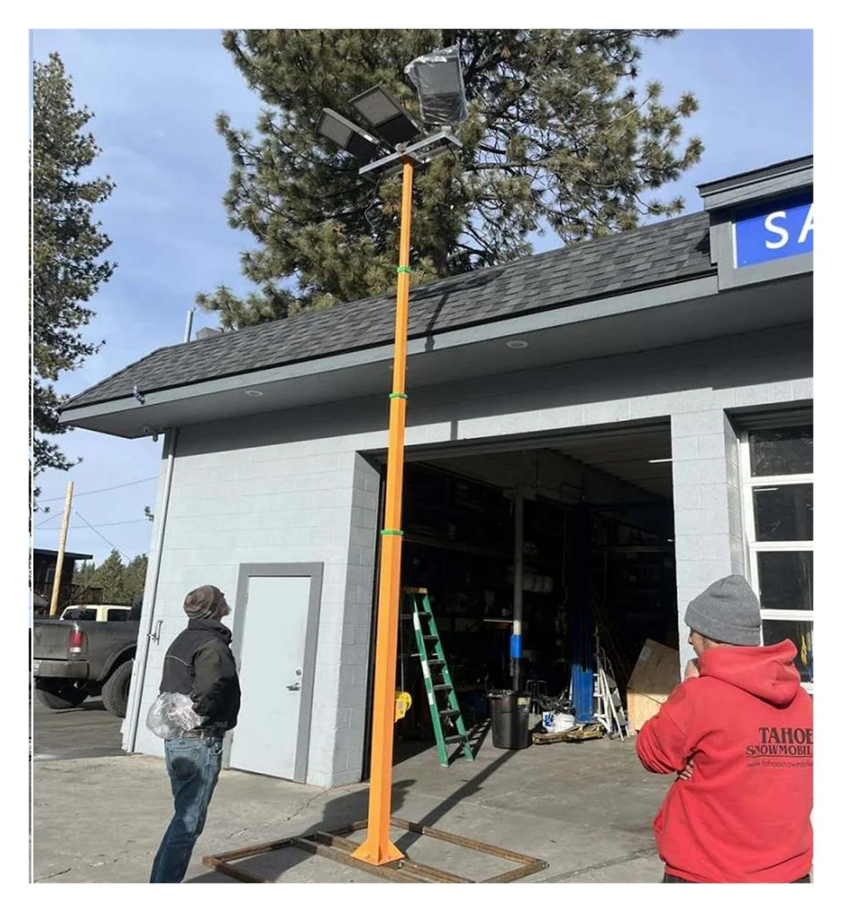 Up to 14m Retractable Powder Coated Manual Crank Light Tower Telescopic Mast Telescoping Mast