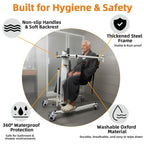 Electric Patient Lift Transfer Chair, Portable Folding & Transfer Lift for Car, Lift Elderly Seniors from Bed to Chair, Commode Toilet, Bathroom Wheelchair, Daily Lift and Transfer Need for Home Use