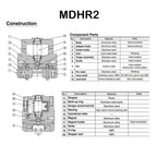 MHR2/MDHR2 Series Pneumatic Cylinder Rotary Drive Type 2-Jaw Pneumatic Finger Cylinder MHR2-10R/15R/20R/30R MDHR2-10R/15R/20R/30(MDHR2-10R)