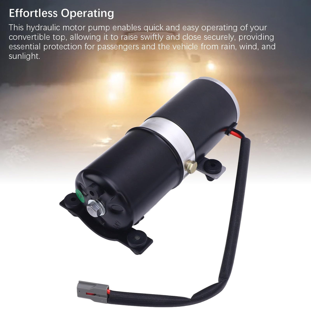 Hydraulic Motor Pump With Convertible Hood Efficient, Smooth Operation For Vehicle Protection Metal Steel Alloys Material