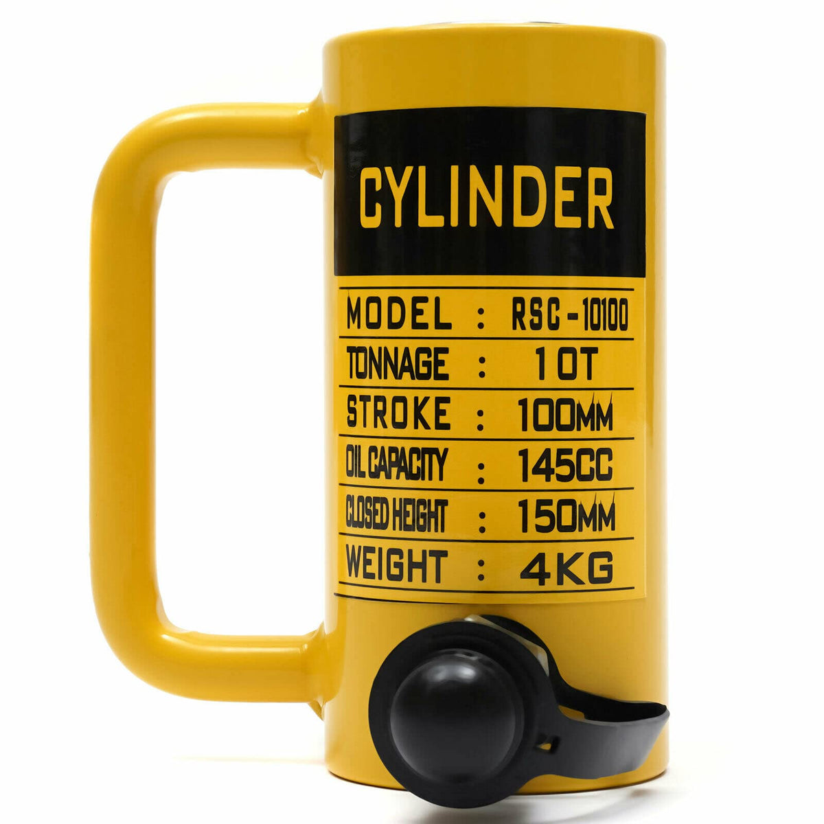 10000PSI Hydraulic Manual Pump - CP-180 Portable Hand Operated Lifting Pump for Hydraulic Tools, Includes Steel Ball & Sealing Ring, Ideal for Single Acting Applications (10T， 3.9)