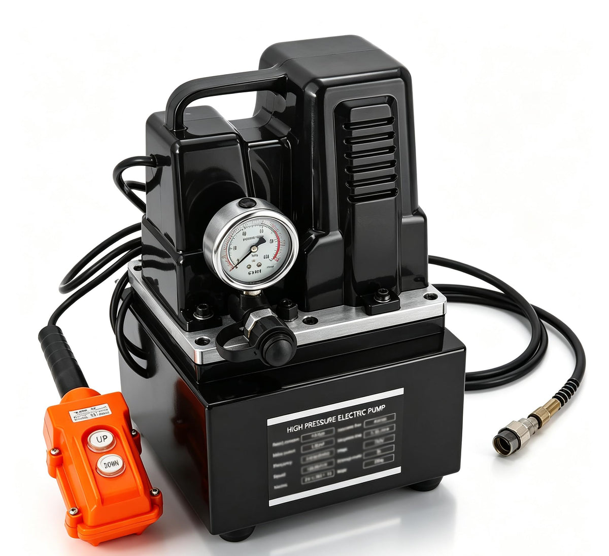 Electric Hydraulic Pump 10,000 PSI, 1.2KW, 0.8Gal/3L Capacity