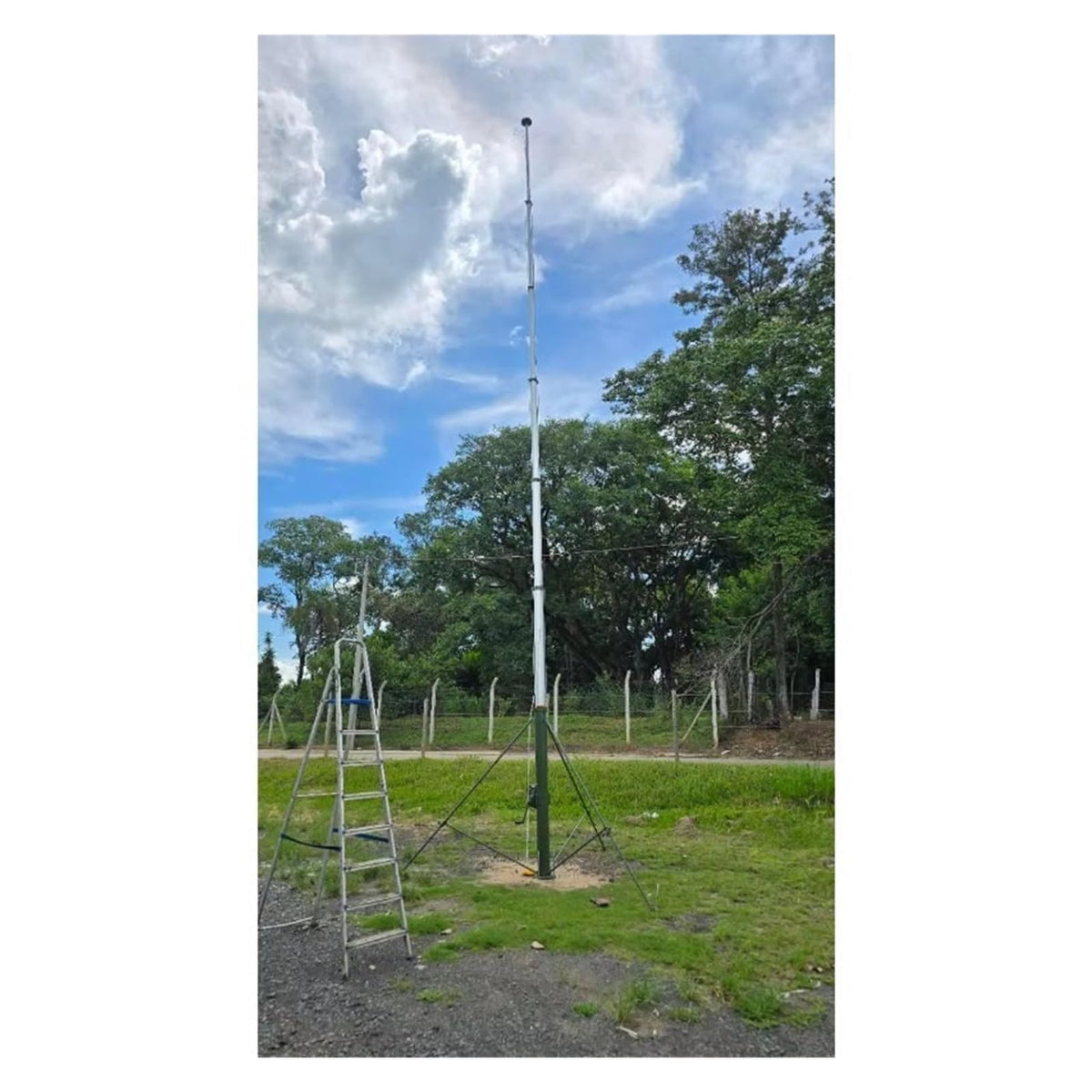 12 feet 3 meters telescopic light mast fixing tower with hand crank winch camera pole Light Tower Stage truss