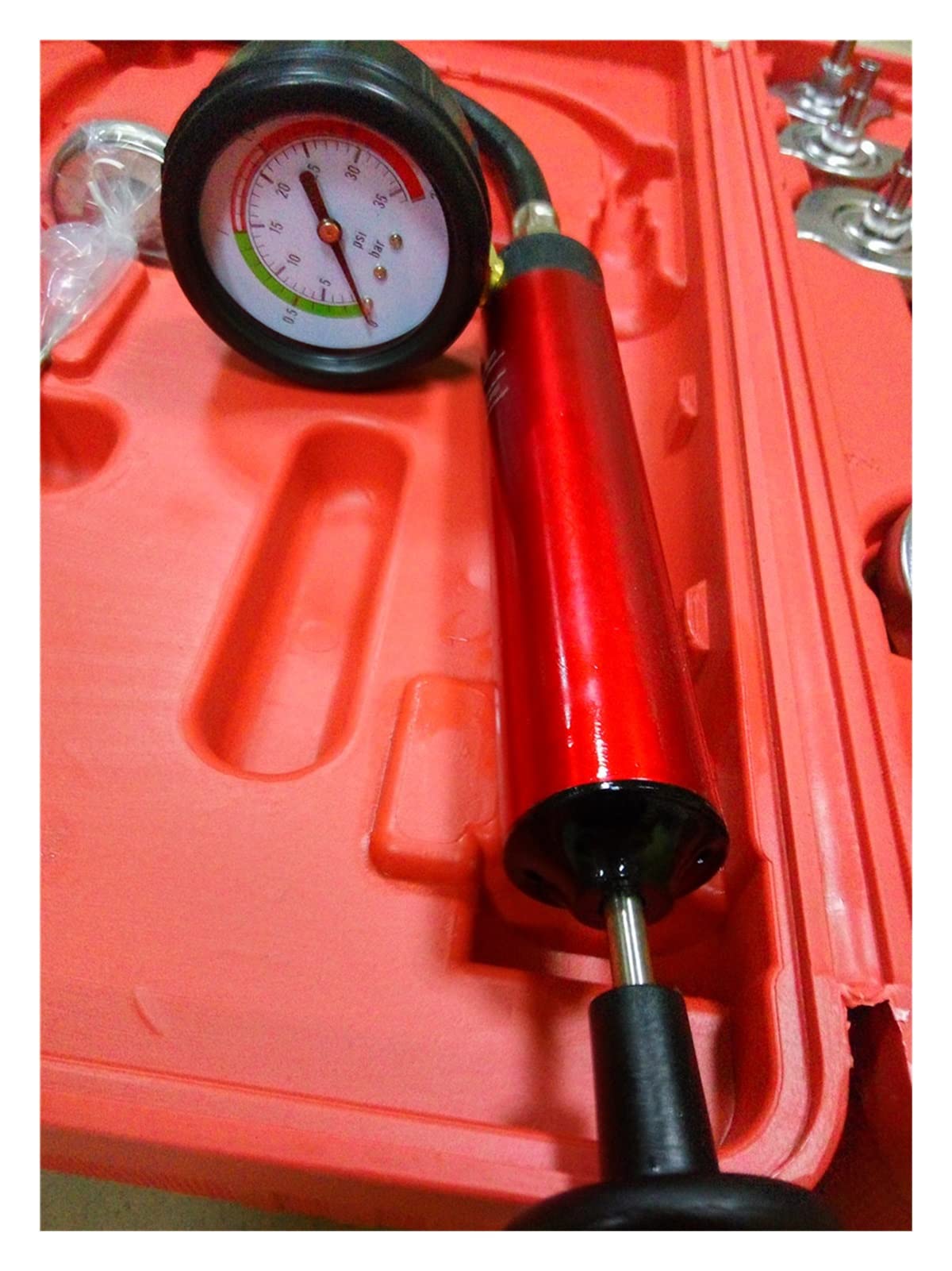 Coolant Pressure Tester kit 21PCS Universal Automotive Radiator Pressure Tester Kit Car Leak Detector Tool Auto Cooling System Coolant Vacuum Purge Full Set Vacuum Type Cooling System Kit