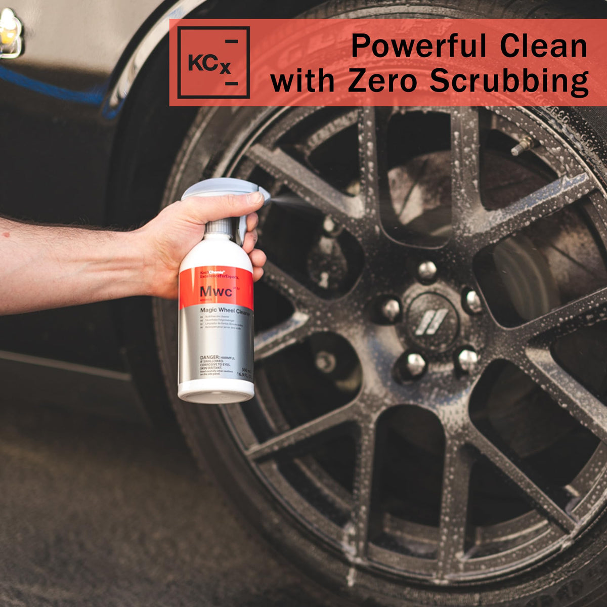 KOCHCHEMIE Magic Wheel Cleaner - Powerful Rim and Rim Well Cleaner; Acid Free, Dissolves Iron Particles Using Visible Red Discoloration, Excellent Adhesion and Viscosity (5 Liters)