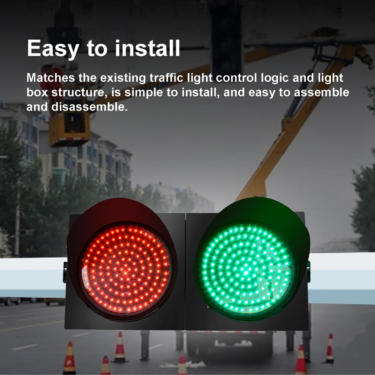 Industrial LED Traffic Light, Red Light Green Light, Stop Light, Indicator Warning Light, PC Housing, 2 Installation Methods (Color : 200mm-12v)(300mm 24v)