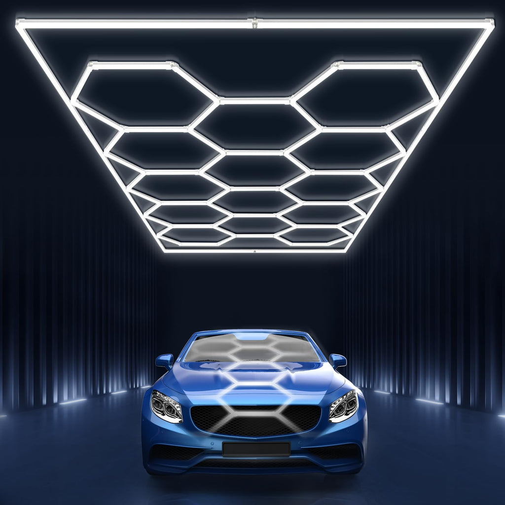 Hexagon led Lights: DIY Ceiling LED Light Hexagon Garage Lights 63070LM
