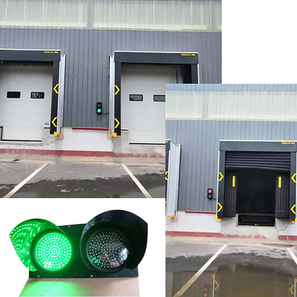 Traffic Light, Red/Green Stop and Go Light, Industrial Loading Dock Bay Light, Outdoor Waterproof Indicator Warning Light, for Toll Station,(200mm 24v)