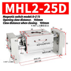 MHL2 Double Acting Pneumatic Gripper T Type Air Gripper 10D/16D/20D/25D/10D1/16D1/20D1/25D1(MHL2-25D)