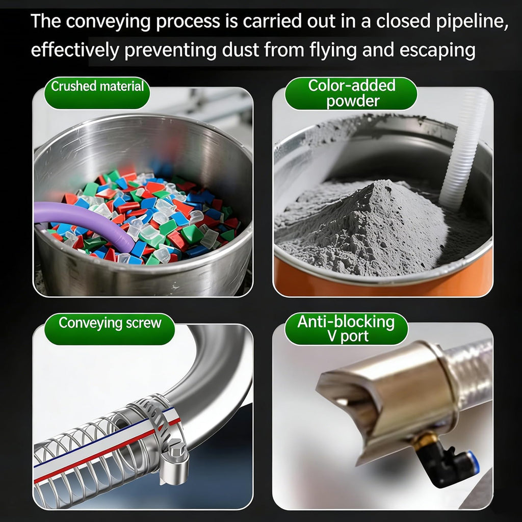 COYEUX Pneumatic Vacuum Feeding Machine, Suction Loading Hopper Equipped with Suction Pipe, Pellet Transfer Device for Conveying Powder, Flour, Granules and Various
