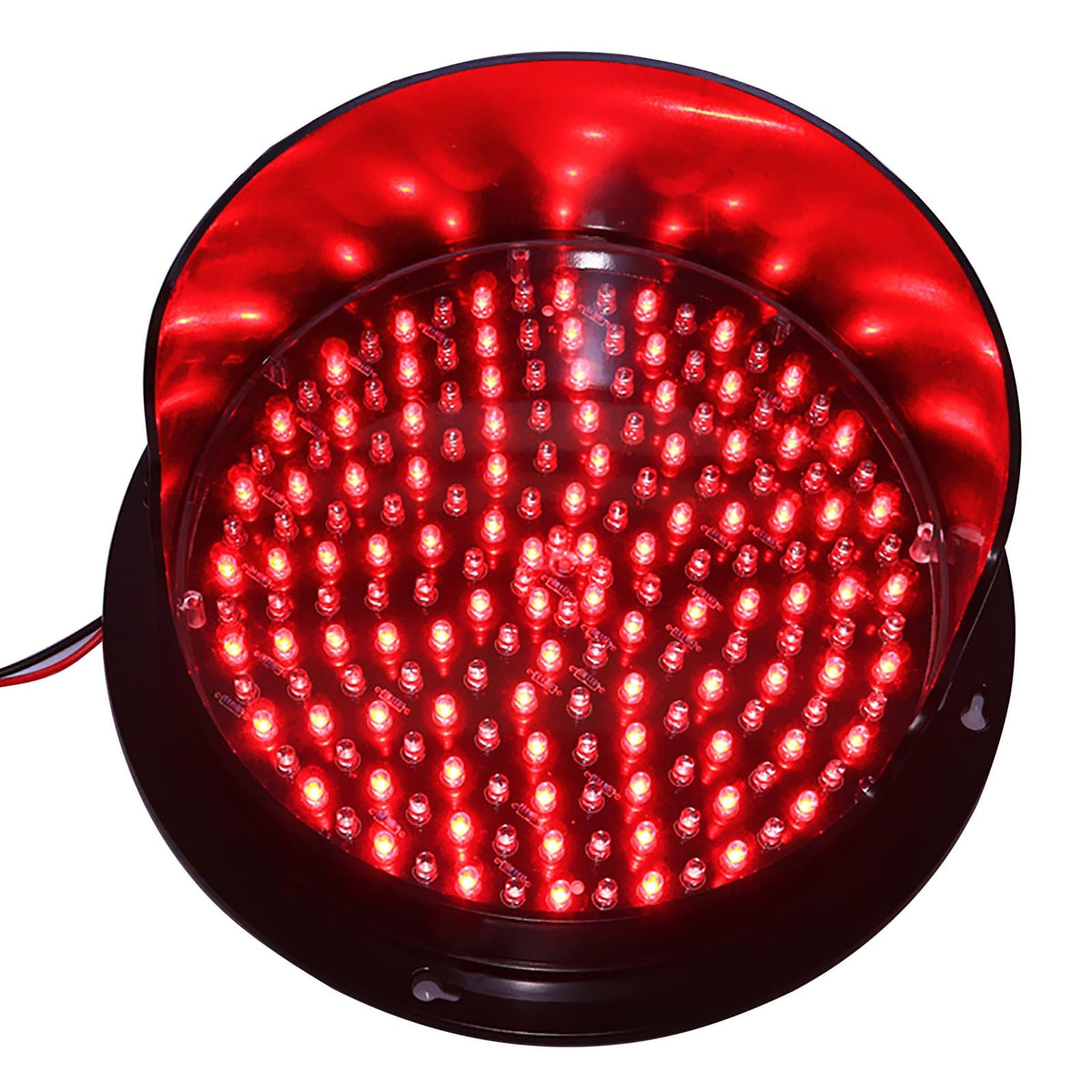 Monochrome LED Traffic Light, Mini Stop Light, Teaching Lamp for Wall, Indicator Warning Light, for Road, Toll Station, Residential Gate (Color : Rojo, Size : 200mm-12v)(Red,200mm 220v)