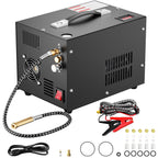 PCP Air Compressor, 4500PSI/30Mpa Scuba Tank Compressor, DC12V/AC120V PCP Airgun Compressor Manual-stop, Oil/Water-Free High Pressure Air Compressor Pump for Paintball, Air Rifle