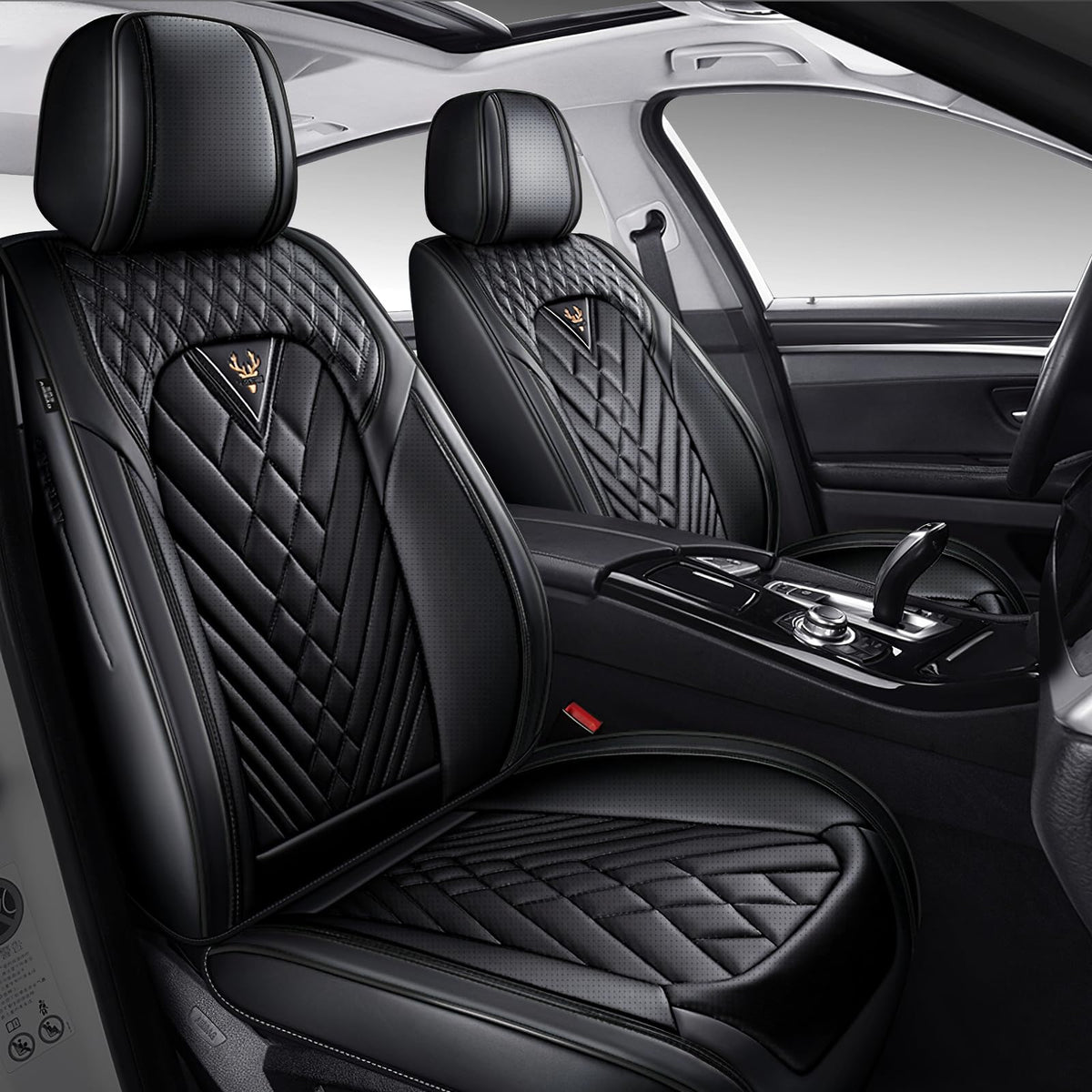 Full Set for Cadillac OPTIQ Seat Covers 2025-2027, Black-Red