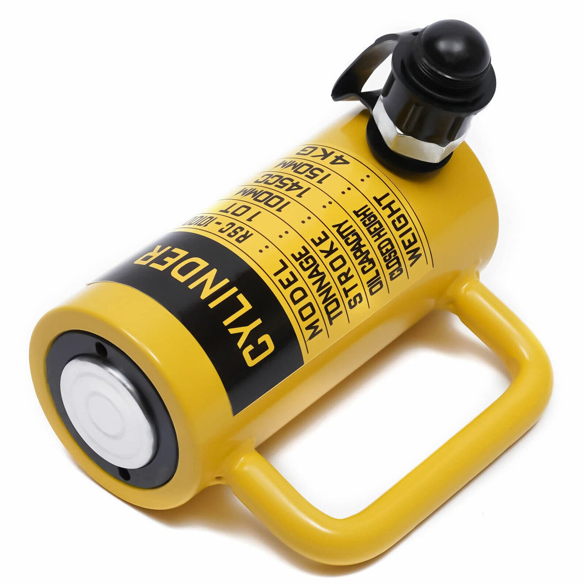 10000PSI Hydraulic Manual Pump - CP-180 Portable Hand Operated Lifting Pump for Hydraulic Tools, Includes Steel Ball & Sealing Ring, Ideal for Single Acting Applications (10T， 3.9)