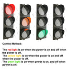 Traffic Stop Light 3 Light, Green, Yellow, Red, Retro Industrial Lamp for Wall Indicator Light, Dock Bay Indicator Warning Light(Manual Control,300mm 110v)