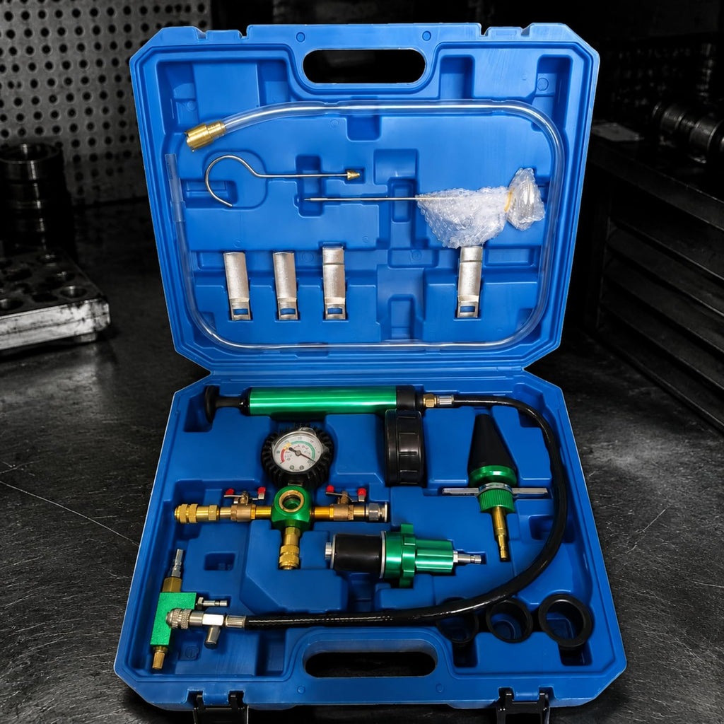 Filling Device Coolant Vacuum Purge Tool Kit Cooling System Leak Tester with Gauge and Hoses Suitable for Car Repair and Garage Use