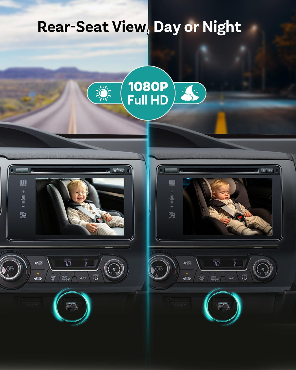 OTTOCAST Baby Car Camera 2026 with Wireless CarPlay Adapter