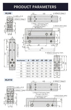 HLH6/10/16/20 Air Side Table Rail Type Pneumatic Cylinder Piston10S/15S/20S/30S/40S/50S(Stroke 15mm)