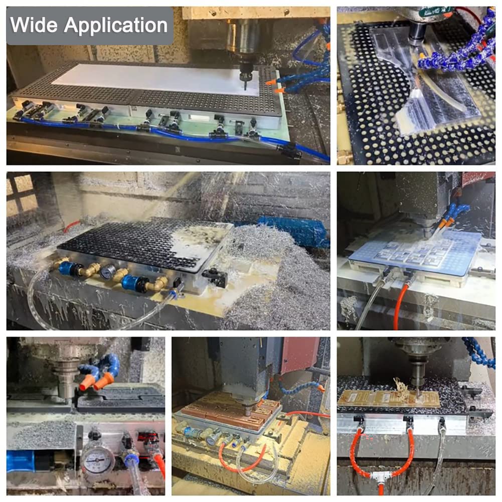 CNC Vacuum Chuck Fixture Plate Workpiece Clamping Table Vacuum Workholding System for Machining Center, Lathe, Milling, Engraving Machines (300 x 300mm)