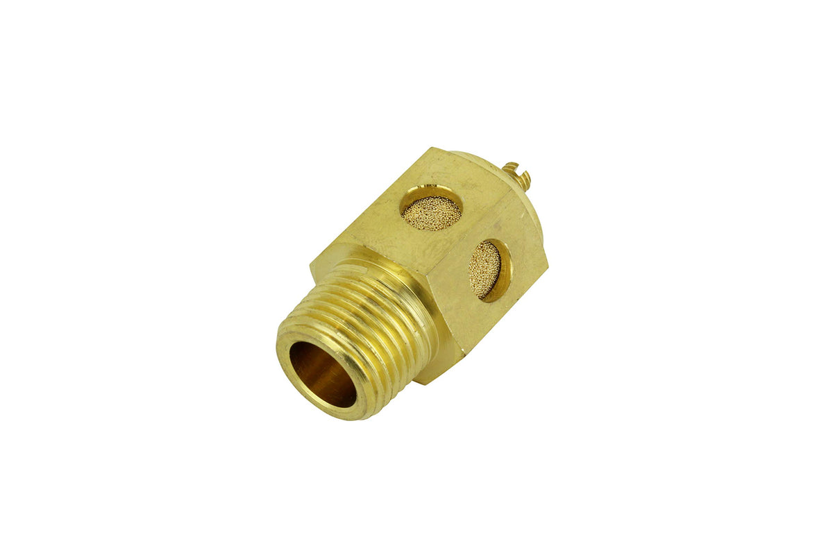 Milton Speed Control Exhaust Muffler, 1/2” MNPT - 40 Micron Sintered Bronze Silencer/Diffuse Air & Noise Reducer - Box of 10