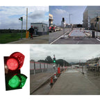 Traffic Light, Red/Green Stop Light, Industrial LED Traffic Light Lamp, Traffic Light Controller, for Intersections, Roads, Toll Booths, Curves, Bridges (Color : 200mm-12V)(200mm 24v)