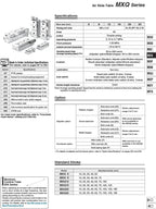 SMC Type Air Slide Table Dual Rod Rail Slide Air Pneumatic Cylinder MXQ6-10 MXQ8-20 MXQ12-30 MXQ16-40 MXQ20-50 MXQ25-75 100 125(150mm,MXQ20)