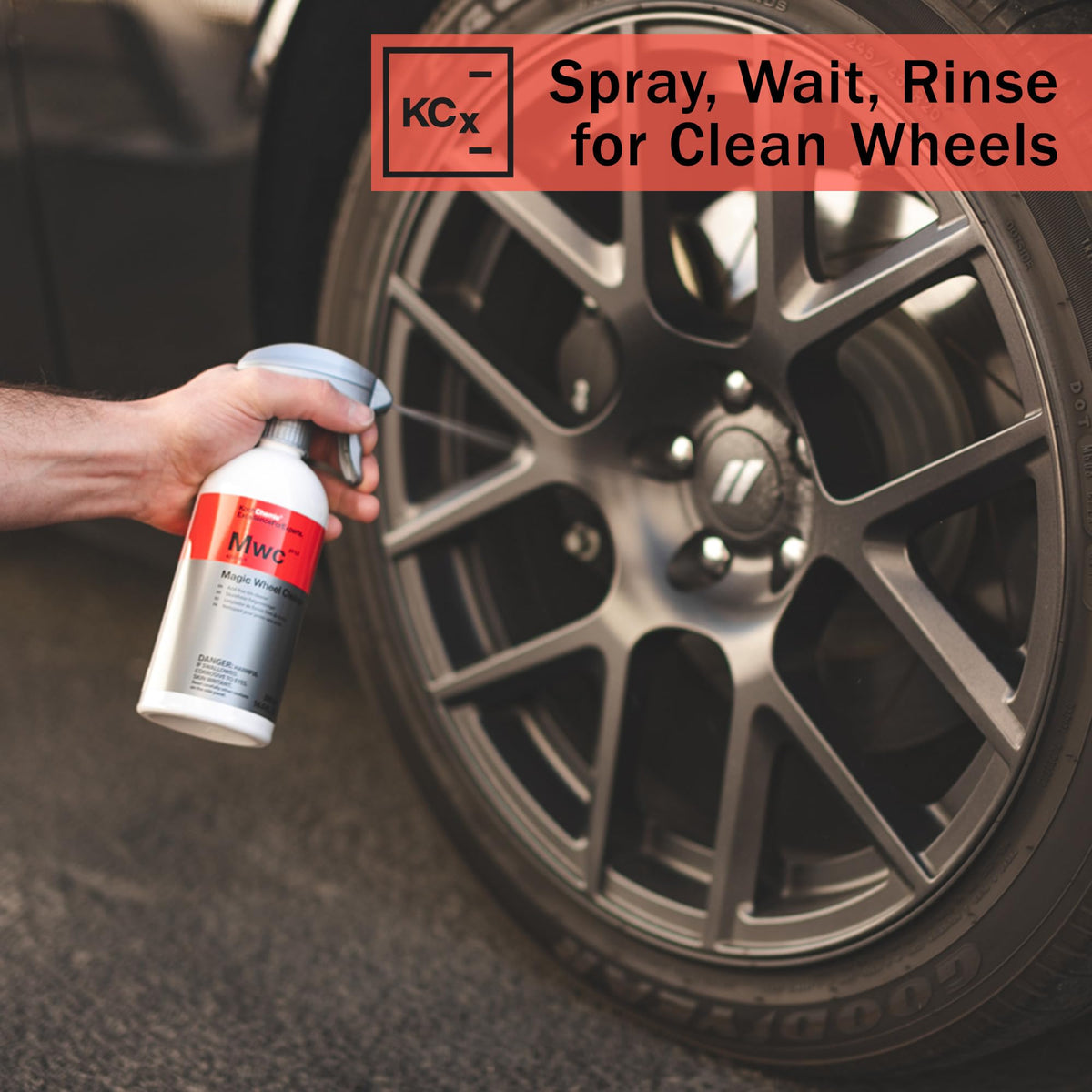 KOCHCHEMIE Magic Wheel Cleaner - Powerful Rim and Rim Well Cleaner; Acid Free, Dissolves Iron Particles Using Visible Red Discoloration, Excellent Adhesion and Viscosity (5 Liters)