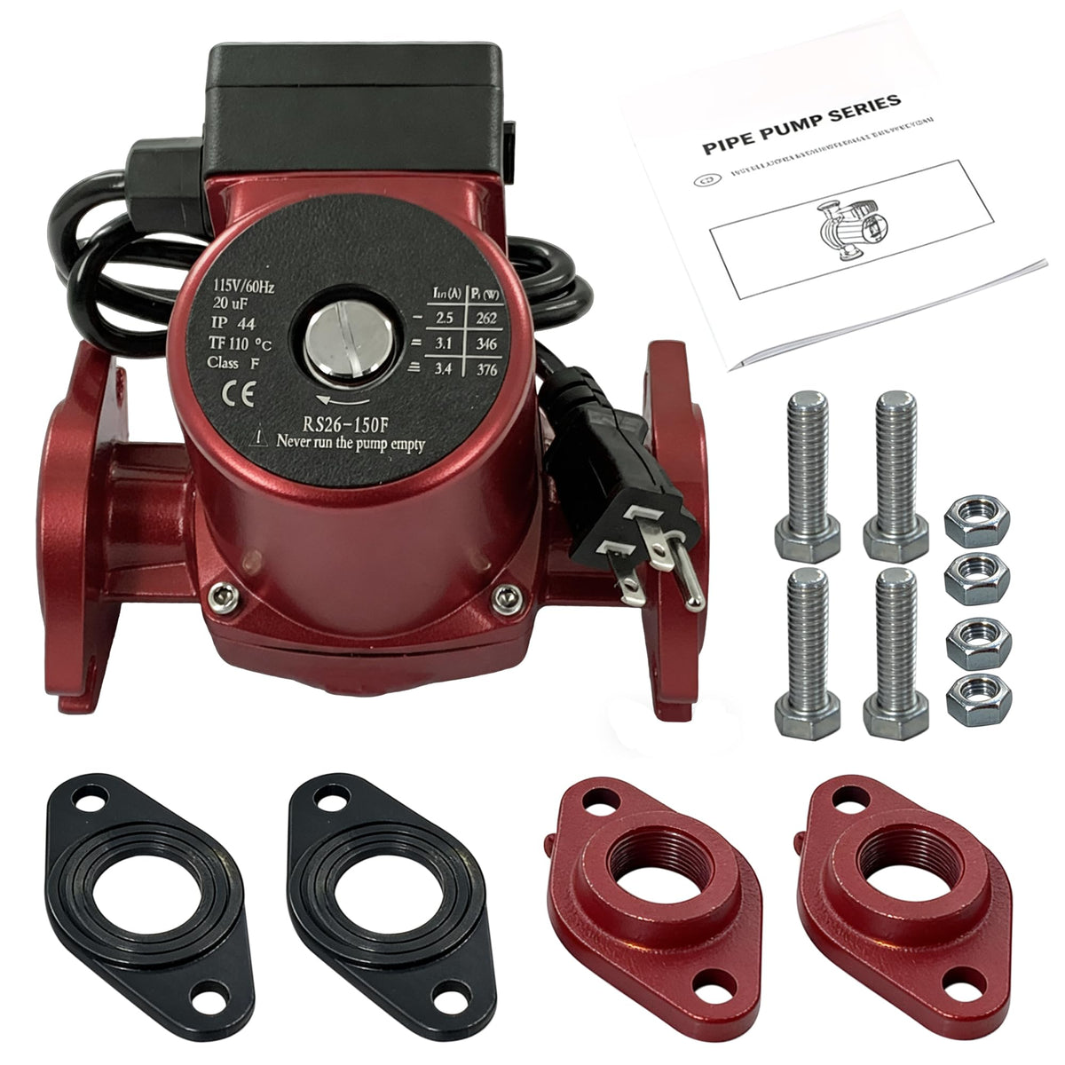 95906630 Hot Water Circulator Pump 115V 1/3 HP Fits for Grundfos UPS26-150F