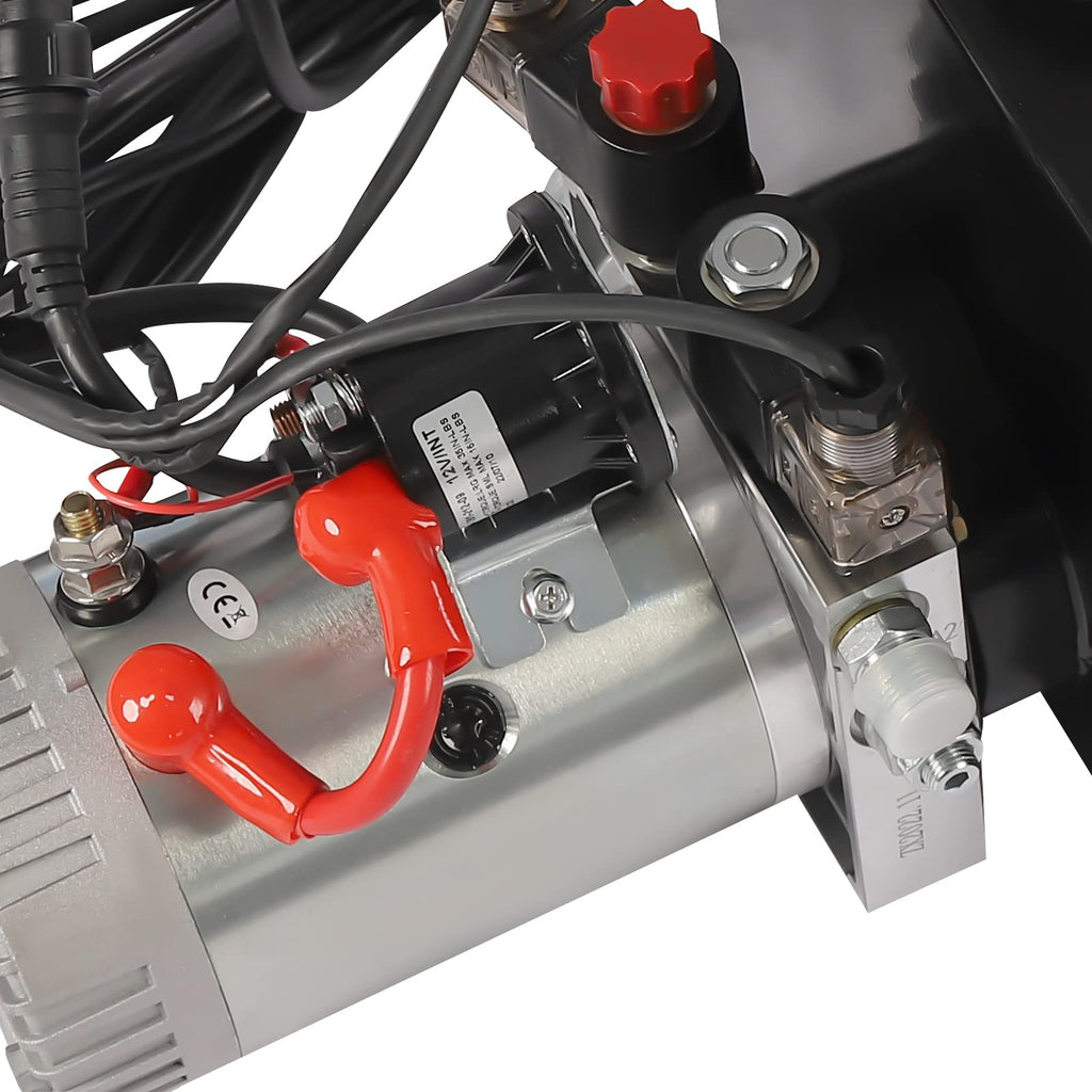 Hydraulic Unit Double Acting Hydraulic Pump Steel Portable Low Noise Dump Trailer Car Lifting Kit 3000W Motor 20 Quart 12V DC (20 Quart Double Acting)