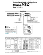 MSQB1 2 3 7 10 20 Rotary Table Air Cylinder Pneumatic Compressed Parts Type Pinion(MSQB 2 A)