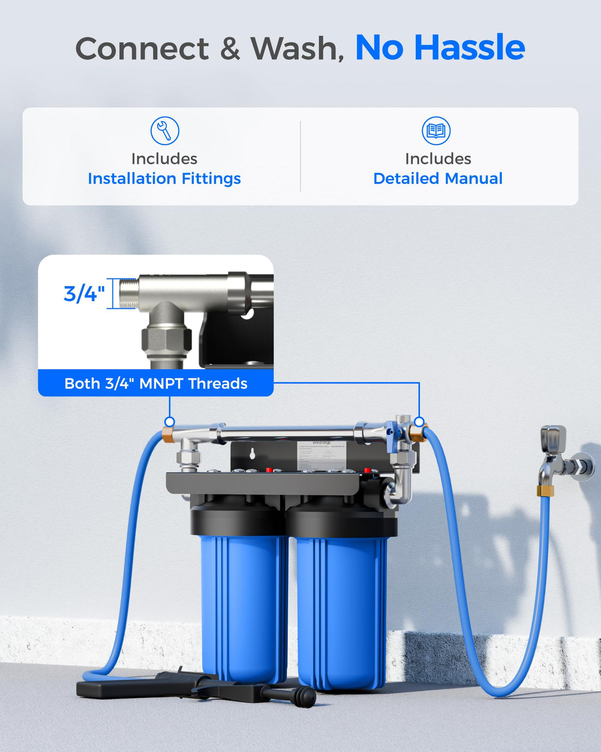 Waterdrop CWE Spotless Water System for Car Wash, Deionized Water System
