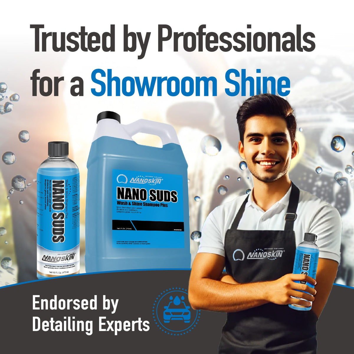 Nanoskin NANO SUDS Foaming Car Wash Shampoo for Foam Cannon, 55 Gallon