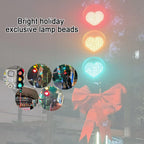 Traffic Light Wall Lamp Decoration, Red Yellow Green LED Heart-Shape Traffic Light, Retro Industrial Indicator Light, for Cafe Bar Club Shop Party Favor (Color : 200mm/8in, Size : 220V)(110V)
