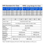 HFK10 HFK16 HFK20 HFK25 HFK32 HFK40 Parallel Style Pneumatic Air Gripper Cylinder Double Acting(HFKL-20)